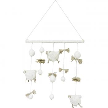 Colgante Ovejas de Lana White 40 x 60 cm
