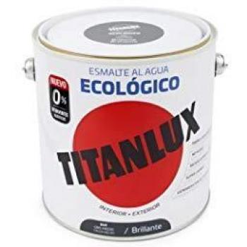 Titanlux Esmalte Al Agua Titanlux Ecológico Brillante 2, 5 L, 549 Gris Medio