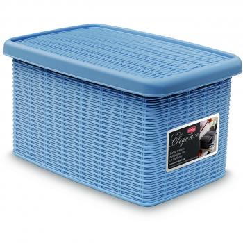 Stefanplast 2075888 Elegance Blue Sky Caja de Almacenamiento de plástico de 19 x 29 x 16 cm