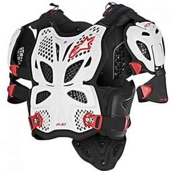 Alpinestars 2017 A10 Coraza - rojo negro blanco - blanco, XL / XXL