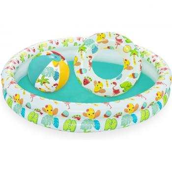 Bestway - Piscina Hinchable Infantil 2 Aros Set 122x20 cm +2 Años