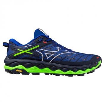 Mizuno Wave Mujin 10 Men's Trail Running Shoes - Dark Blue/Electric Green