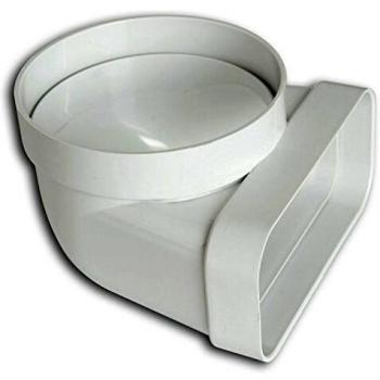 La ventilación cgv157b curva vertical de ABS para ventilación canalizzata, 125 mm – 150 x 70 mm