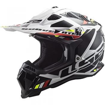Casco de Motocross LS2 MX700 Subverter Evo II Stomp Blanco Negro Talla M