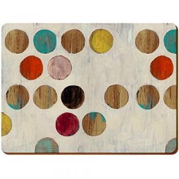 Creative Tops Juego de 6 Manteles Individuales Retro Spot Premium, Parte Posterior de Corcho, diseño de vinos, Madera, Multicolor