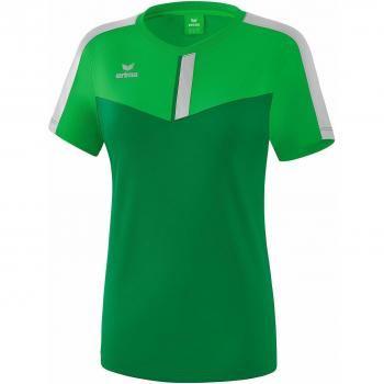 Erima Squad Women's Short Sleeve T-shirt Fern Green / Emerald / Silver Grey 38