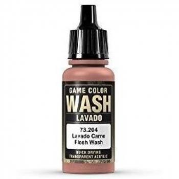 VALLEJO-73204 73204 GAME COLOR LAVADO CARNE 17 ML, surtido