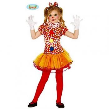 Generique - Disfraz de Payaso Multicolor con tutú niña - 5-6 años