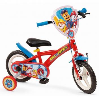 Bicicleta para niños de 12 pulgadas Patrulla Canina roja