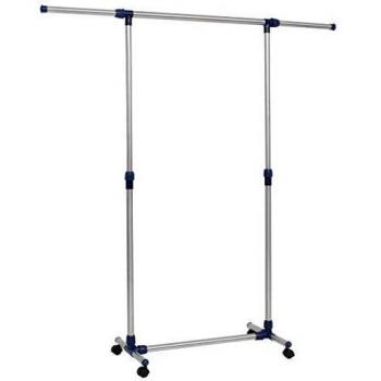 Adjustable Stainless Steel Clothes Rack 165x44x150 cm Silver
