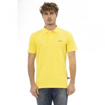 Baldinini Trend Yellow Cotton Polo Shirt - 3XL