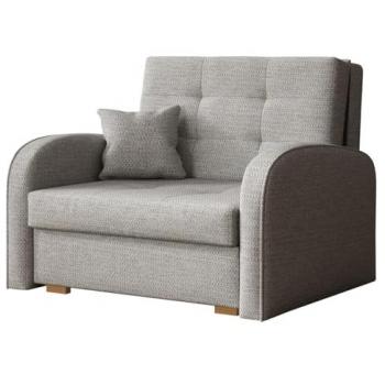 Sillón Columbus 114 Tapiz Gris con Patas de Madera, 85x103x98cm, Muebles Ya Montados