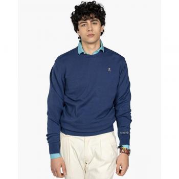 Harper & Neyer - Jersey Icon R en azul marino con cuello redondo