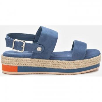 Sandalia Refresh 171538 Azul con Plataforma y Hebilla