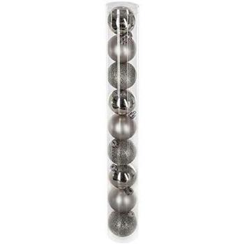 Bola navideña 60mm x 9 plata.