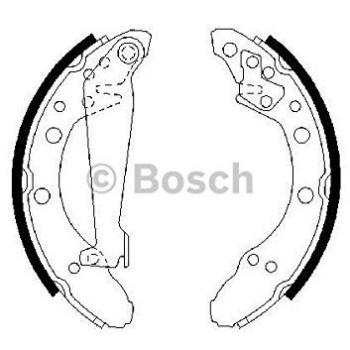 Bosch 0 986 487 536 Juego de Zapatas de Freno, 40mm Ancho
