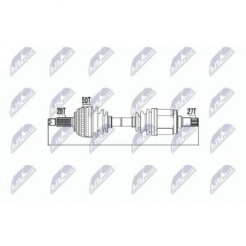 Árbol de transmisión NTY NPW-HD-037 con alta resistencia y durabilidad