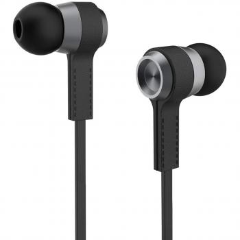 VEENAX M6 Auriculares In Ear, Auriculares con Cable y Micrófono, Estéreo Cascos con Bajos, Audífonos para iPhone iPad iPod Samsung Teléfono Móvil Smartphone Ordenador PC Tablet MP3, 3,5mm, Negro