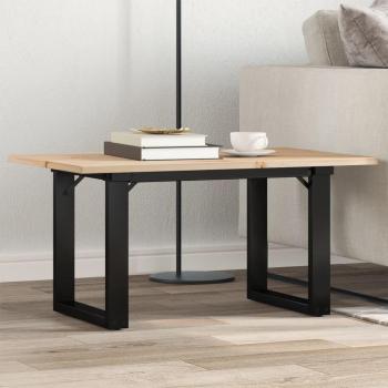 Mesa de centro O Frame 80x50x40cm Madera maciza de pino y hierro fundido