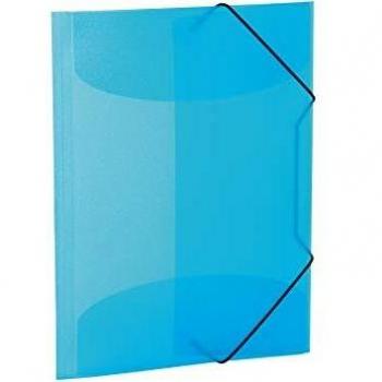 Carpeta Sammelmappe A4 Translúcida Azul Claro con Gummizug y Claps de Interior HERMA