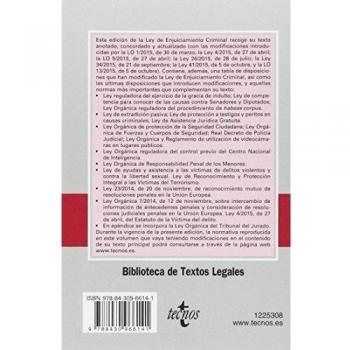 Ley de Enjuiciamiento Criminal: y legislación complementaria