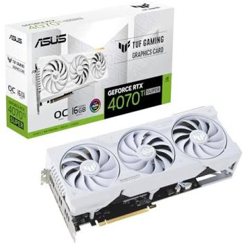 ASUS TUF Gaming GeForce RTX 4070 Ti SUPER White OC Edition 16GB GDDR6X Graphics Card