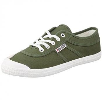 Zapatillas Unisex Kawasaki Original de Tela Verde K192495, Planas con Cordones, Casual, Talla 37 EU