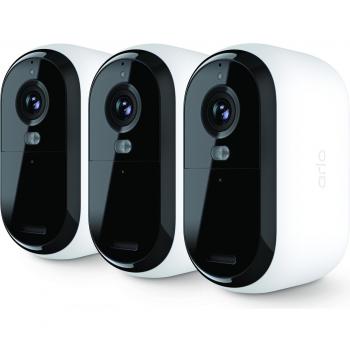 Cámara de Seguridad Arlo Essential 2K Exterior e Interior - Pack de 3, Resolución 2560 x 1440 píxeles, Inalámbrica, Visión Nocturna, Detección de Movimiento