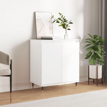 Aparador de madera contrachapada blanco brillante 60x35x70 cm Mueble de Almacenaje de Salón, Buffet para salón, Armario Auxiliar, Armario de Almacenamiento Vidaxl