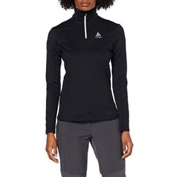 Odlo Midlayer 1/2 Zip Steeze-Black - Jersey para Mujer, Mujer, 222271-15000, Negro, X-Large