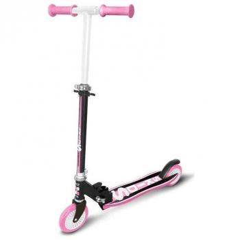 Scooter Infantil Plegable SKIDS Control con Freno de Pie, 2 Ruedas, Color Rosa/Negro