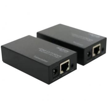 Approx APPC14V4 Extensor HDMI por RJ-45 Negro - Soporta HDMI 1.4, Resolución Máxima 1080P/60Hz, Hasta 50m con Cable CAT-6