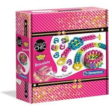 Clementoni-18585 - Wow Brazaletes - abalorios y set para hacer pulseras infantiles a partir de 7 años