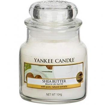 Vela Aromática Shea Butter Yankee Candle - Tarro Pequeño 104 g con Tiempo de Quema de Hasta 30 Horas