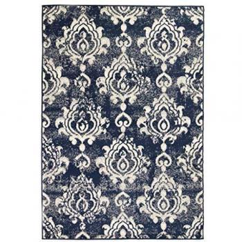 vidaXL Alfombra Moderna Estampado de Cachemir Beige/Azul 160x230cm Decoración
