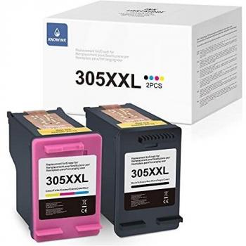 KNOWINK remanufacturado 305 305XXL cartucho de tinta para HP DeskJet 2710 2720 2724 2721 2723 4120e 4122e 4110e 4130e HP Envy 6020 6034 6010 6030 HP Envy Pro 6420 6422 6430 6432