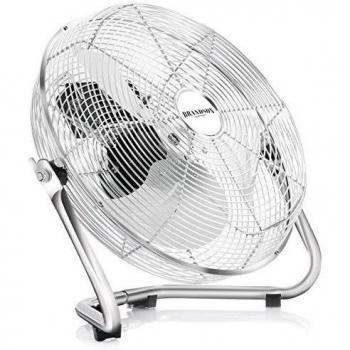 Brandson - Ventilador de mesa 30 cm | máquina de viento | 3 niveles de potencia | potencia 48 W | diseño retro | metal / cromo