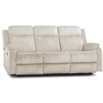 Sofá Relax 3 Plazas Reimon con Mecanismo de Palanca en Color Beige