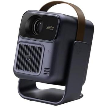 Proyector Portátil Wanbo Togo Pro LED 500 ANSI Lúmenes, 1080p Full HD, Batería Recargable, Autofocus, Con Altavoz Integrado y WiFi