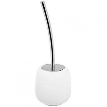 Escobillero de Suelo Elegante Moderno Blanco Poliresina Modelo Afra