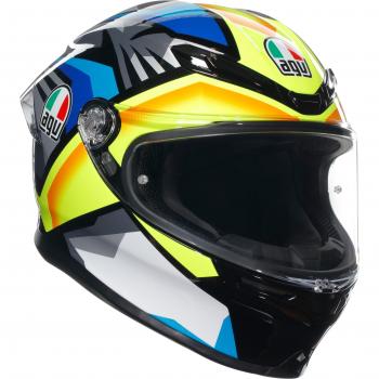 AGV K6 S Joan Casco Integral Negro/Azul/Amarillo E2206