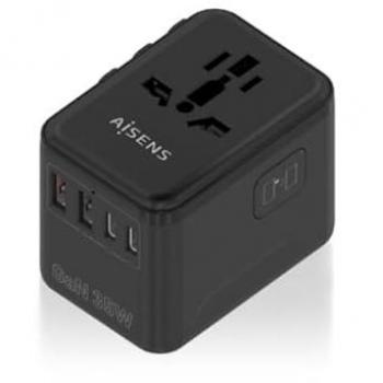 Cargador de Pared Universal GAN 35W con 3xUSB Tipo-C y 2xUSB para Viaje