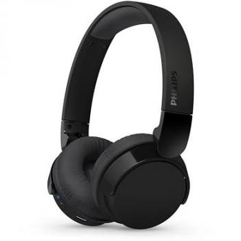 Auriculares Inalambricos Philips TAH3209BK con Microfono, Bluetooth, Aislamiento pasivo del Ruido, 55 Horas de reproducción, Sonido Natural, Llamadas nítidas, Graves dinámicos, C