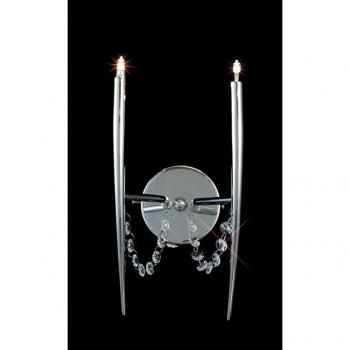 Aplique de pared Zest 2 luces G4 cromo pulido / cristal, no compatible con LED/CFL