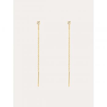Pendientes Falling Spark de plata bañados en oro
