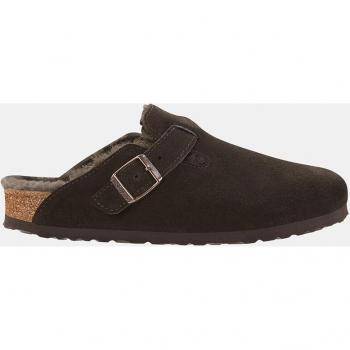 Birkenstock Boston Shearling Clogs for Women in Mocha Brown