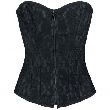 Burleska Glamour Overbust Corsé Negro L