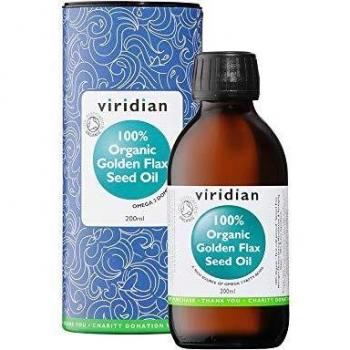 Viridian 100% Organic Golden Flaxseed Oil 200ml