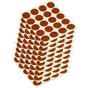 Emuca 4026430 Tapa embellecedora adhesiva, Ø13mm, Haya, Lote de 200 piezas