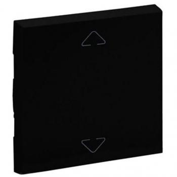Tecla doble para mecanismos de toldos y persianas negro mate Legrand Niloe Step 864530